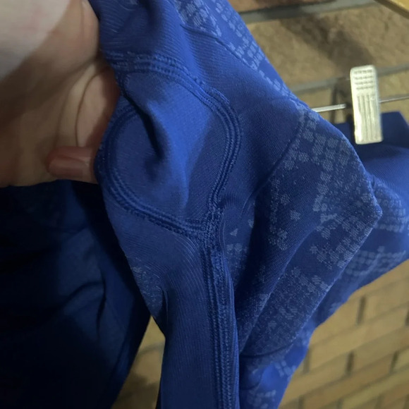 Lululemon In The Flow Crop II Heathered Sapphire Blue Size 6 - Picture 5 of 7